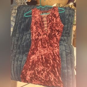 Crush velvet dress
